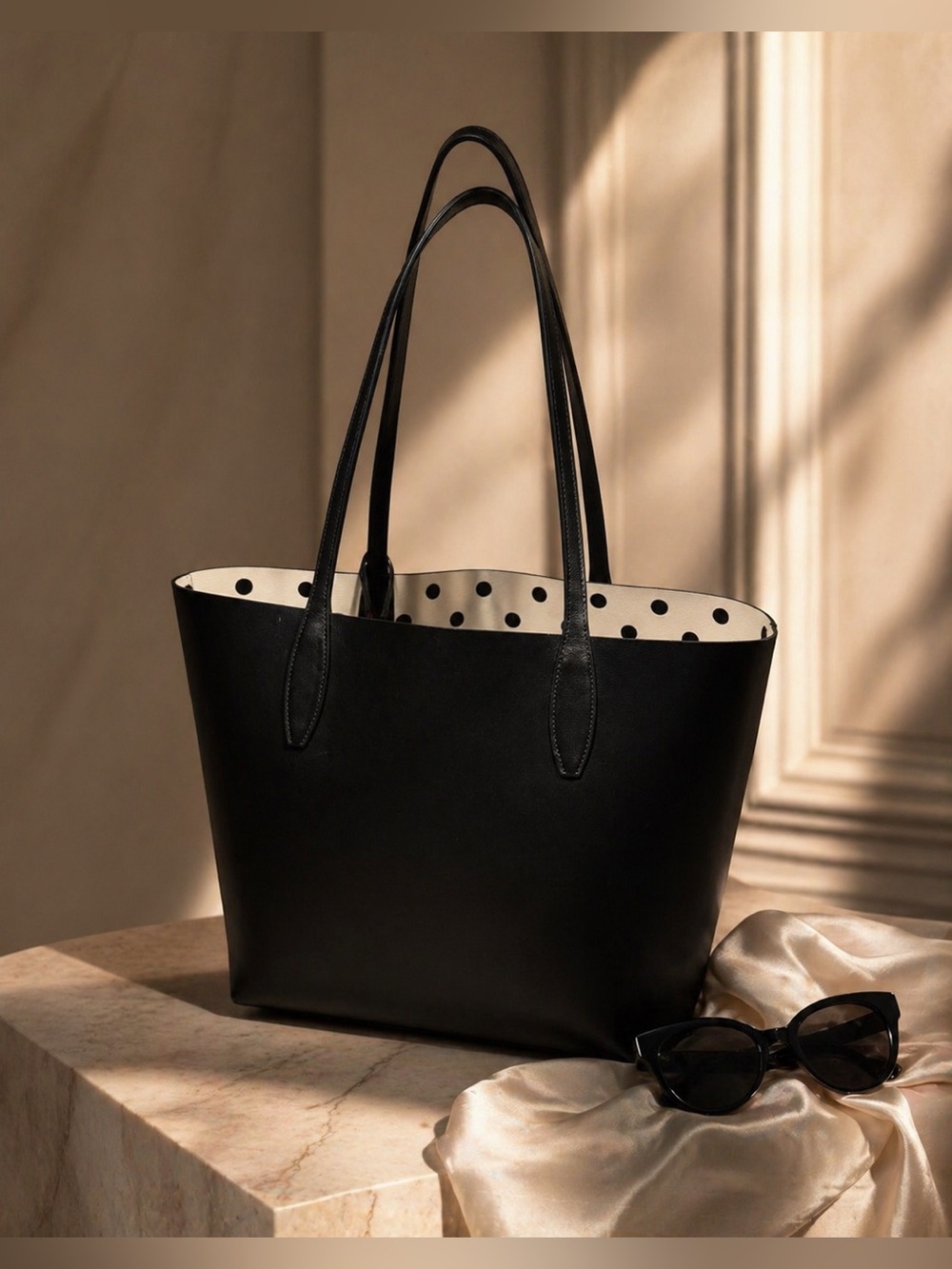 Kate Spade x Disney Minnie Mouse Tote Bag Black Red Bow Graphic + Matching Pouch - Picture 3 of 17